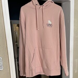 Vans Light Pink Hoodie with Palm Tree Graphic